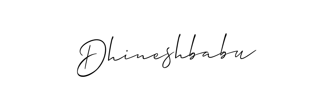 Also You can easily find your signature by using the search form. We will create Dhineshbabu name handwritten signature images for you free of cost using Allison_Script sign style. Dhineshbabu signature style 2 images and pictures png