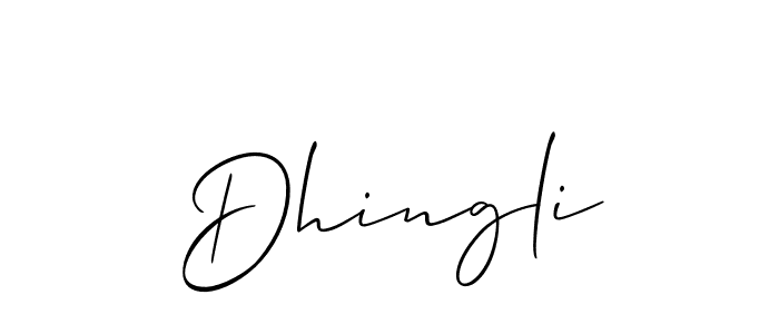 You should practise on your own different ways (Allison_Script) to write your name (Dhingli) in signature. don't let someone else do it for you. Dhingli signature style 2 images and pictures png