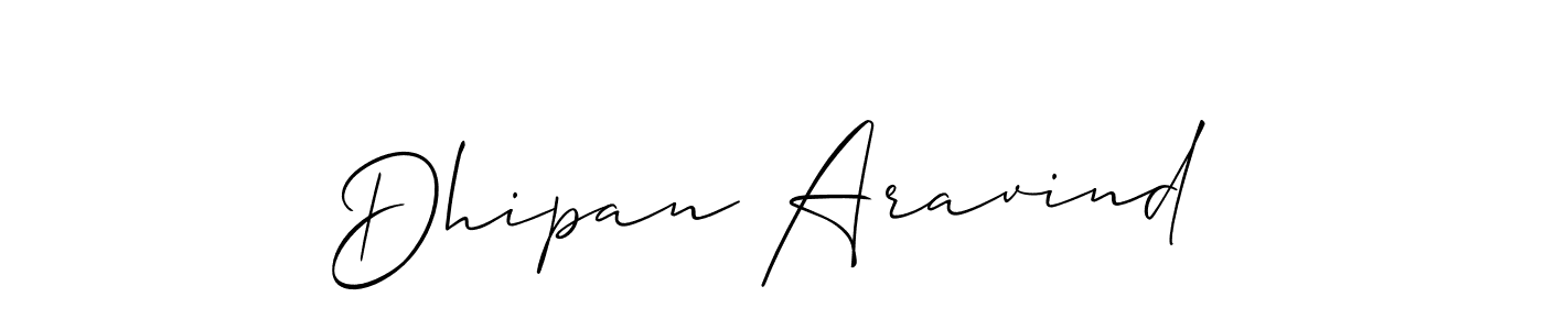 The best way (Allison_Script) to make a short signature is to pick only two or three words in your name. The name Dhipan Aravind include a total of six letters. For converting this name. Dhipan Aravind signature style 2 images and pictures png