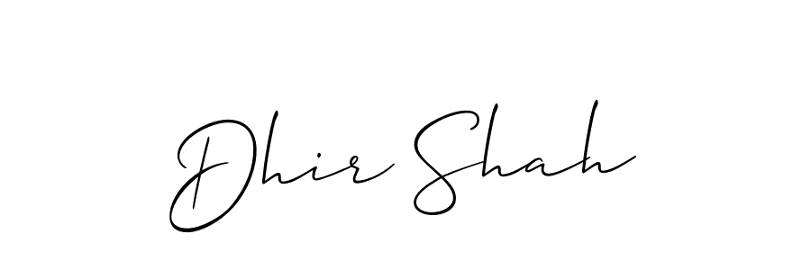 Best and Professional Signature Style for Dhir Shah. Allison_Script Best Signature Style Collection. Dhir Shah signature style 2 images and pictures png