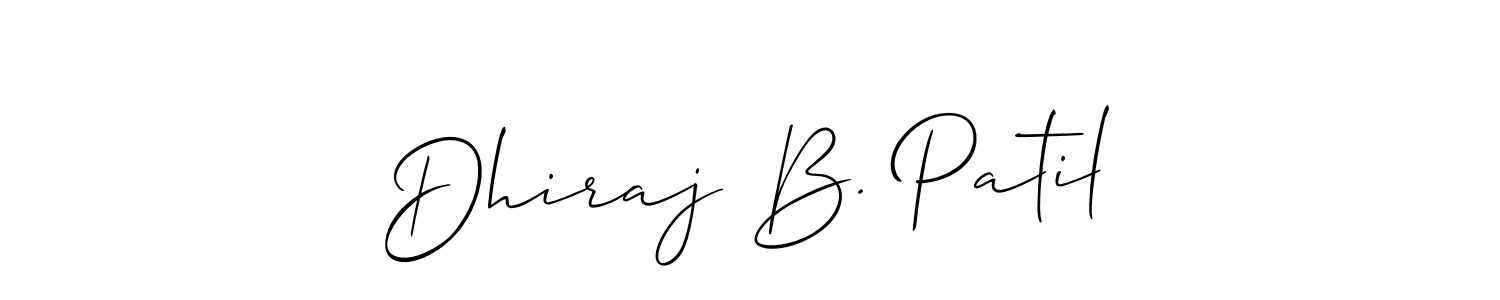 How to make Dhiraj B. Patil signature? Allison_Script is a professional autograph style. Create handwritten signature for Dhiraj B. Patil name. Dhiraj B. Patil signature style 2 images and pictures png