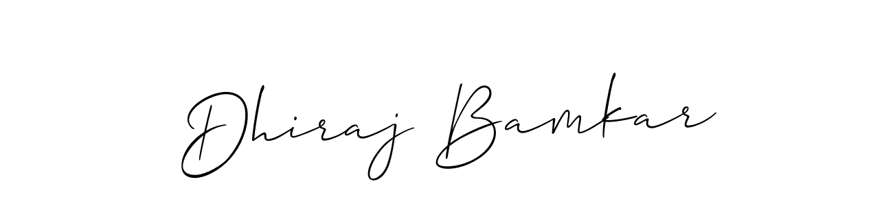 How to make Dhiraj Bamkar signature? Allison_Script is a professional autograph style. Create handwritten signature for Dhiraj Bamkar name. Dhiraj Bamkar signature style 2 images and pictures png