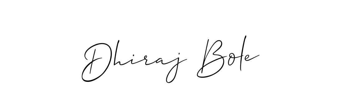 Use a signature maker to create a handwritten signature online. With this signature software, you can design (Allison_Script) your own signature for name Dhiraj Bole. Dhiraj Bole signature style 2 images and pictures png