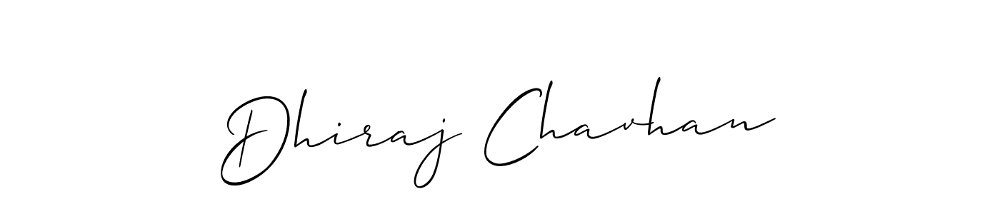 How to make Dhiraj Chavhan name signature. Use Allison_Script style for creating short signs online. This is the latest handwritten sign. Dhiraj Chavhan signature style 2 images and pictures png