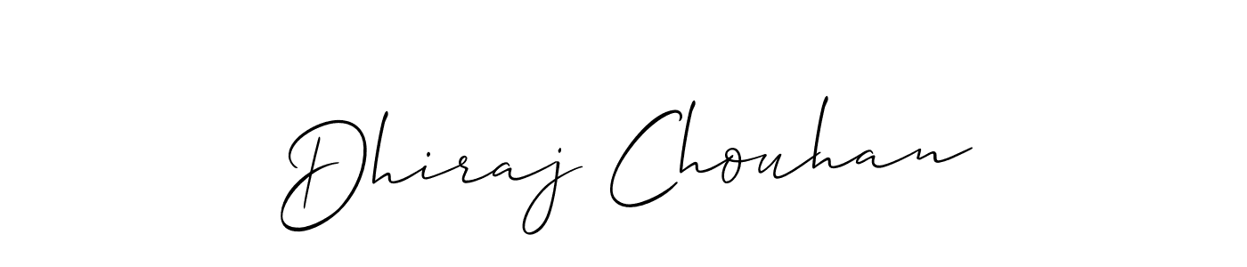 It looks lik you need a new signature style for name Dhiraj Chouhan. Design unique handwritten (Allison_Script) signature with our free signature maker in just a few clicks. Dhiraj Chouhan signature style 2 images and pictures png