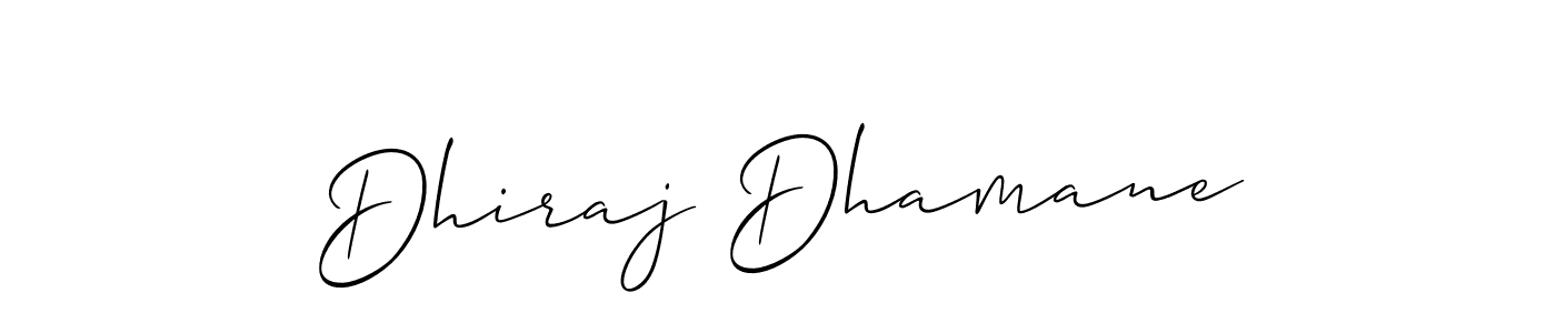 How to Draw Dhiraj Dhamane signature style? Allison_Script is a latest design signature styles for name Dhiraj Dhamane. Dhiraj Dhamane signature style 2 images and pictures png