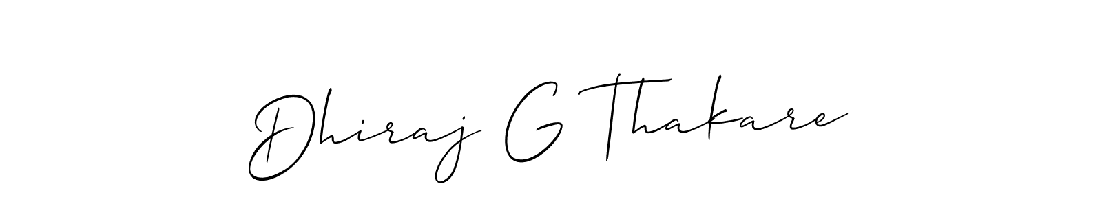 Use a signature maker to create a handwritten signature online. With this signature software, you can design (Allison_Script) your own signature for name Dhiraj G Thakare. Dhiraj G Thakare signature style 2 images and pictures png