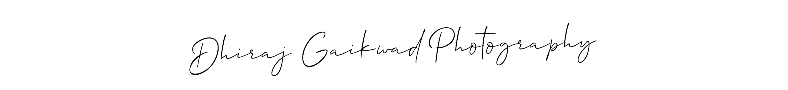 How to make Dhiraj Gaikwad Photography name signature. Use Allison_Script style for creating short signs online. This is the latest handwritten sign. Dhiraj Gaikwad Photography signature style 2 images and pictures png