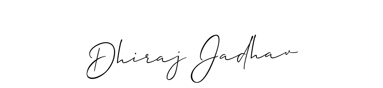 How to Draw Dhiraj Jadhav signature style? Allison_Script is a latest design signature styles for name Dhiraj Jadhav. Dhiraj Jadhav signature style 2 images and pictures png
