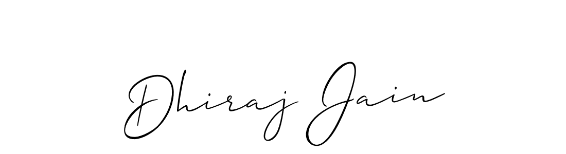 if you are searching for the best signature style for your name Dhiraj Jain. so please give up your signature search. here we have designed multiple signature styles  using Allison_Script. Dhiraj Jain signature style 2 images and pictures png