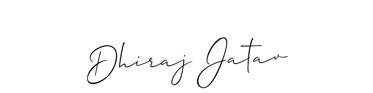 How to Draw Dhiraj Jatav signature style? Allison_Script is a latest design signature styles for name Dhiraj Jatav. Dhiraj Jatav signature style 2 images and pictures png