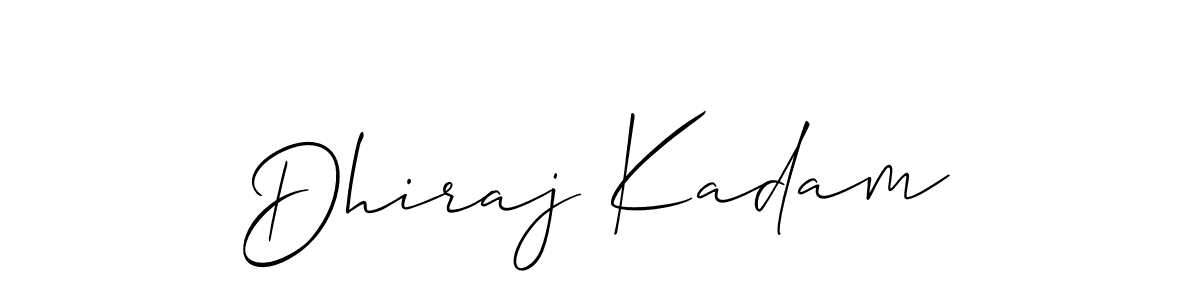 How to Draw Dhiraj Kadam signature style? Allison_Script is a latest design signature styles for name Dhiraj Kadam. Dhiraj Kadam signature style 2 images and pictures png