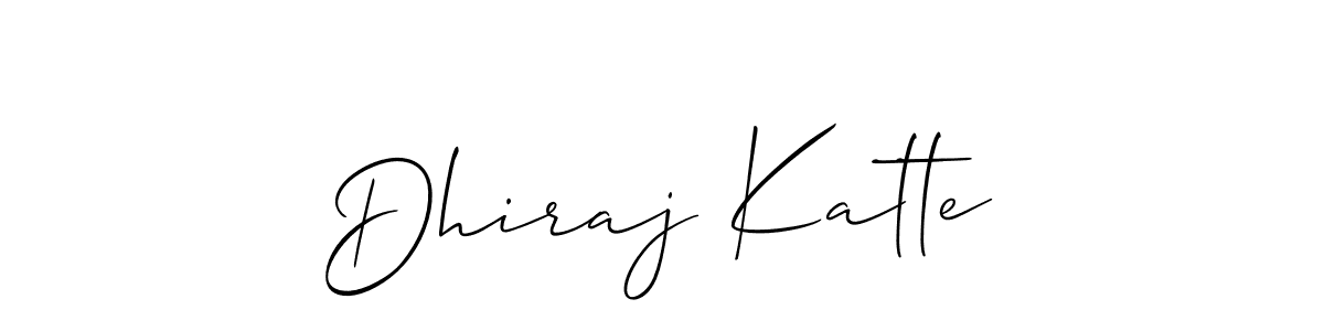 This is the best signature style for the Dhiraj Katte name. Also you like these signature font (Allison_Script). Mix name signature. Dhiraj Katte signature style 2 images and pictures png