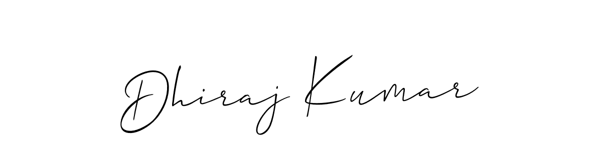 Make a short Dhiraj Kumar signature style. Manage your documents anywhere anytime using Allison_Script. Create and add eSignatures, submit forms, share and send files easily. Dhiraj Kumar signature style 2 images and pictures png