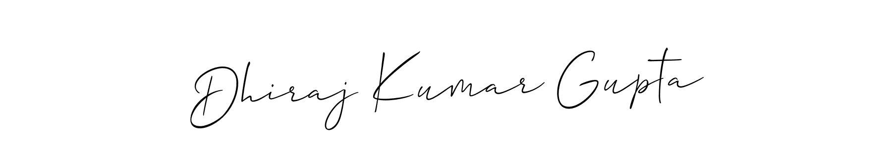 It looks lik you need a new signature style for name Dhiraj Kumar Gupta. Design unique handwritten (Allison_Script) signature with our free signature maker in just a few clicks. Dhiraj Kumar Gupta signature style 2 images and pictures png