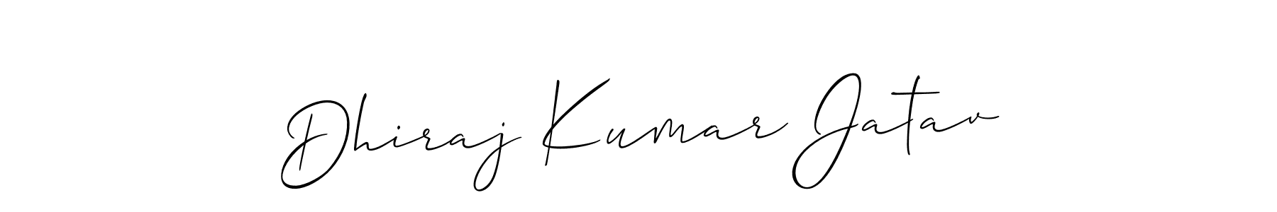 Also You can easily find your signature by using the search form. We will create Dhiraj Kumar Jatav name handwritten signature images for you free of cost using Allison_Script sign style. Dhiraj Kumar Jatav signature style 2 images and pictures png