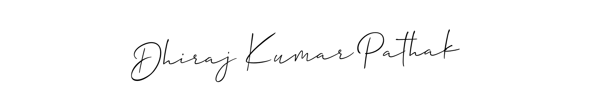 Design your own signature with our free online signature maker. With this signature software, you can create a handwritten (Allison_Script) signature for name Dhiraj Kumar Pathak. Dhiraj Kumar Pathak signature style 2 images and pictures png