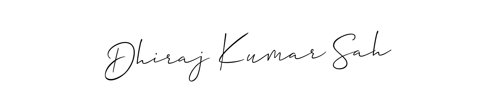 Dhiraj Kumar Sah stylish signature style. Best Handwritten Sign (Allison_Script) for my name. Handwritten Signature Collection Ideas for my name Dhiraj Kumar Sah. Dhiraj Kumar Sah signature style 2 images and pictures png