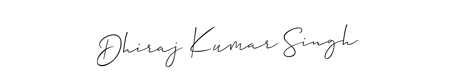 Create a beautiful signature design for name Dhiraj Kumar Singh. With this signature (Allison_Script) fonts, you can make a handwritten signature for free. Dhiraj Kumar Singh signature style 2 images and pictures png
