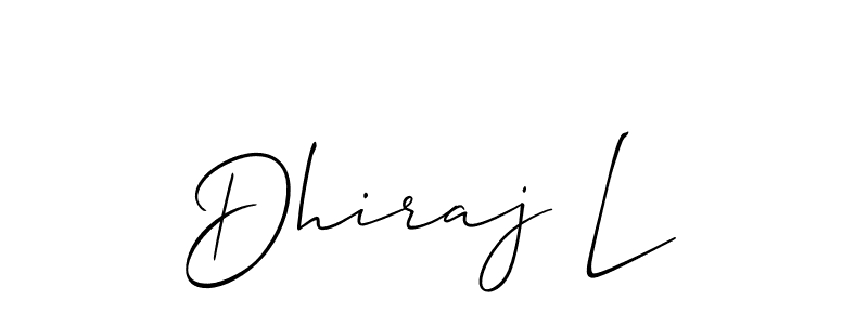 Make a beautiful signature design for name Dhiraj L. Use this online signature maker to create a handwritten signature for free. Dhiraj L signature style 2 images and pictures png