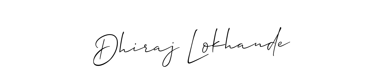 Use a signature maker to create a handwritten signature online. With this signature software, you can design (Allison_Script) your own signature for name Dhiraj Lokhande. Dhiraj Lokhande signature style 2 images and pictures png
