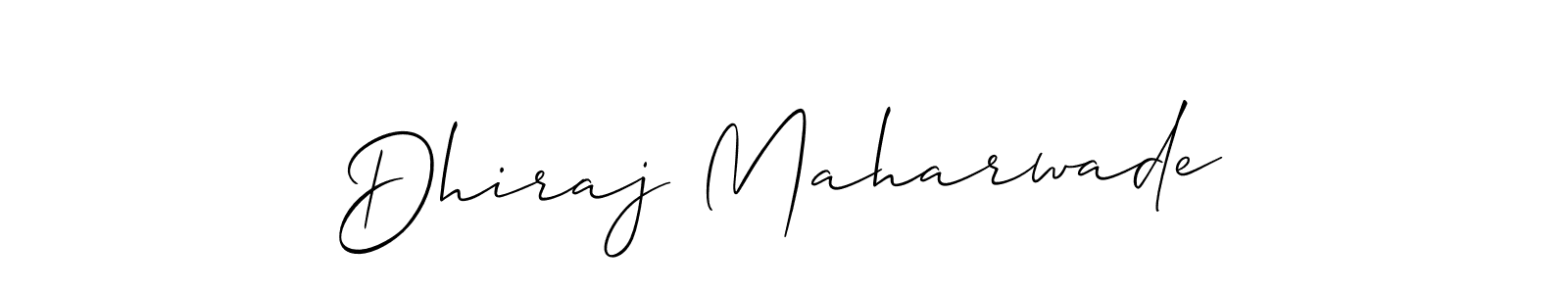 Design your own signature with our free online signature maker. With this signature software, you can create a handwritten (Allison_Script) signature for name Dhiraj Maharwade. Dhiraj Maharwade signature style 2 images and pictures png