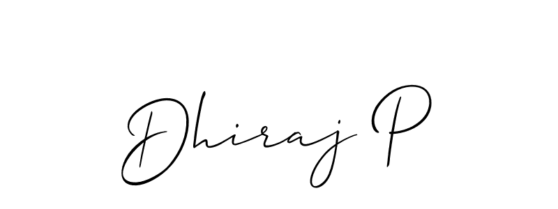 You should practise on your own different ways (Allison_Script) to write your name (Dhiraj P) in signature. don't let someone else do it for you. Dhiraj P signature style 2 images and pictures png