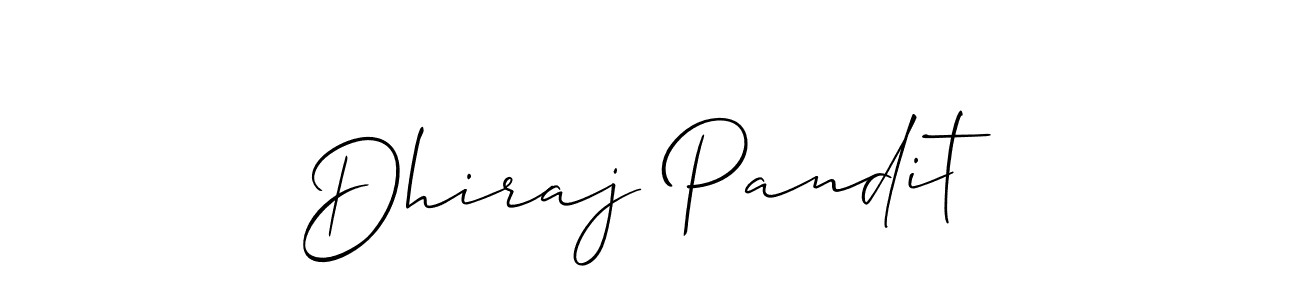 This is the best signature style for the Dhiraj Pandit name. Also you like these signature font (Allison_Script). Mix name signature. Dhiraj Pandit signature style 2 images and pictures png