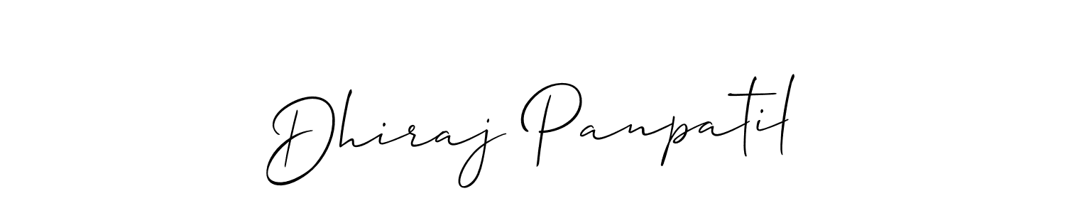 How to make Dhiraj Panpatil name signature. Use Allison_Script style for creating short signs online. This is the latest handwritten sign. Dhiraj Panpatil signature style 2 images and pictures png