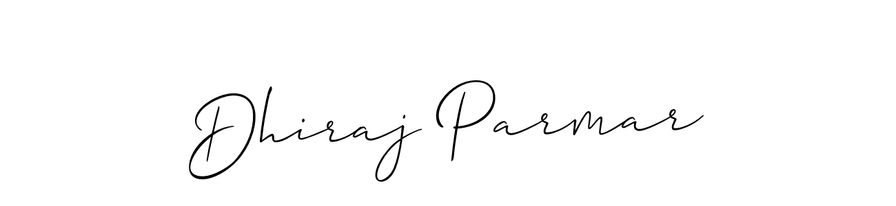 Create a beautiful signature design for name Dhiraj Parmar. With this signature (Allison_Script) fonts, you can make a handwritten signature for free. Dhiraj Parmar signature style 2 images and pictures png