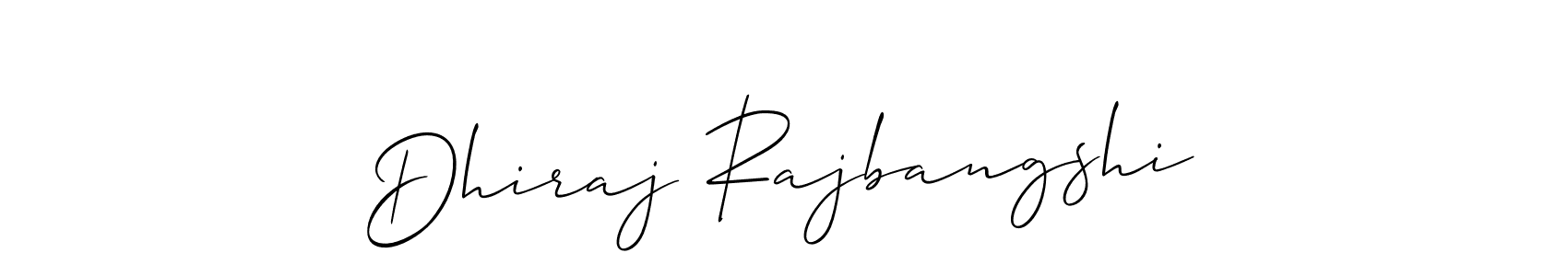 Make a beautiful signature design for name Dhiraj Rajbangshi. With this signature (Allison_Script) style, you can create a handwritten signature for free. Dhiraj Rajbangshi signature style 2 images and pictures png