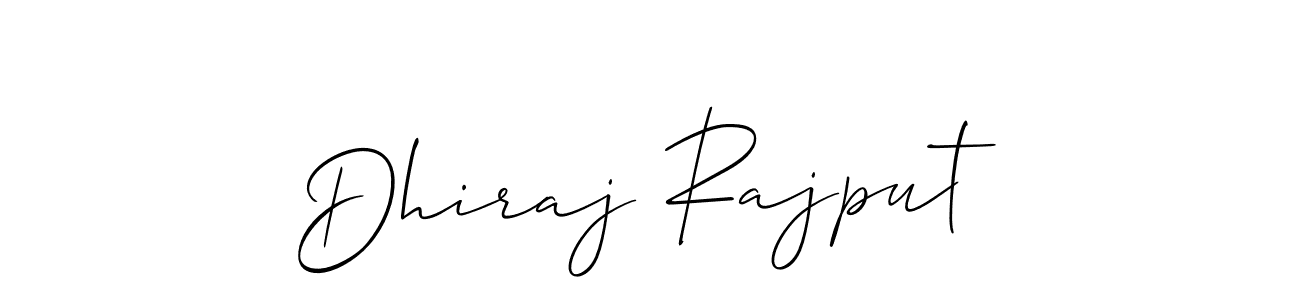 It looks lik you need a new signature style for name Dhiraj Rajput. Design unique handwritten (Allison_Script) signature with our free signature maker in just a few clicks. Dhiraj Rajput signature style 2 images and pictures png