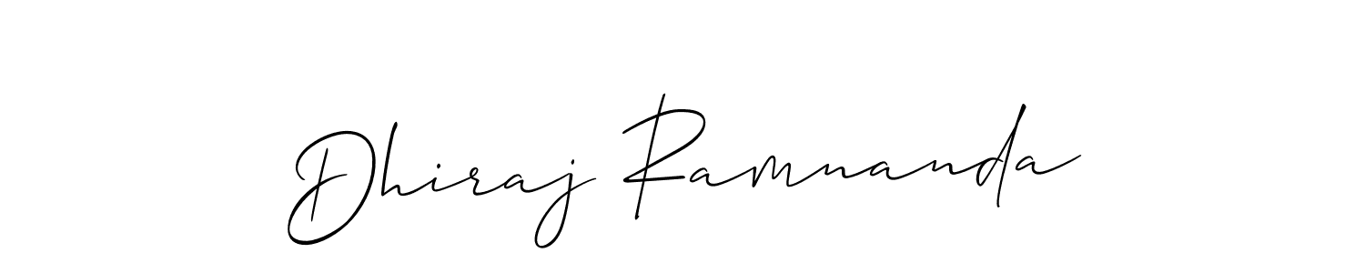 Create a beautiful signature design for name Dhiraj Ramnanda. With this signature (Allison_Script) fonts, you can make a handwritten signature for free. Dhiraj Ramnanda signature style 2 images and pictures png