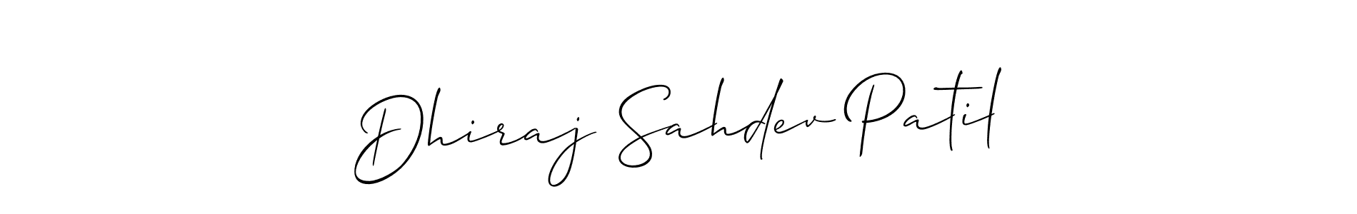 How to Draw Dhiraj Sahdev Patil signature style? Allison_Script is a latest design signature styles for name Dhiraj Sahdev Patil. Dhiraj Sahdev Patil signature style 2 images and pictures png