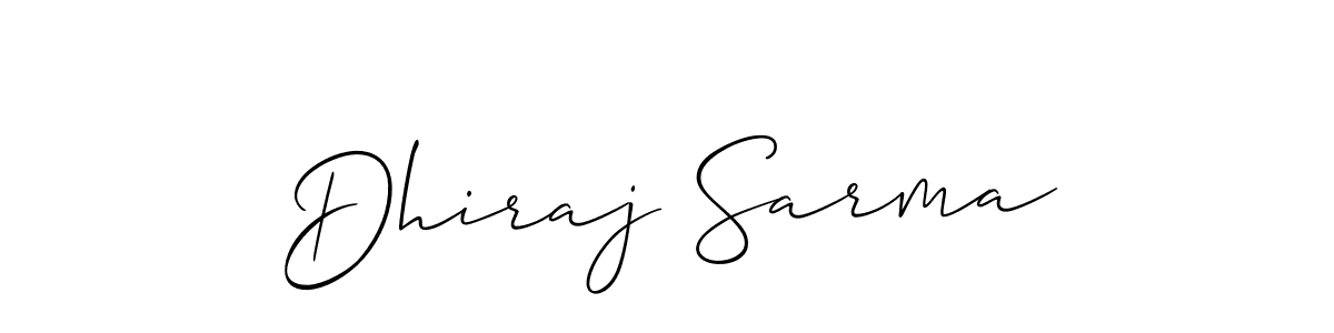 Allison_Script is a professional signature style that is perfect for those who want to add a touch of class to their signature. It is also a great choice for those who want to make their signature more unique. Get Dhiraj Sarma name to fancy signature for free. Dhiraj Sarma signature style 2 images and pictures png