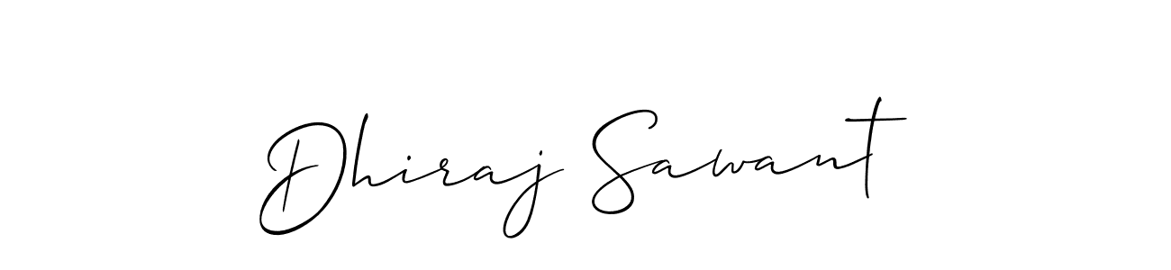 Make a beautiful signature design for name Dhiraj Sawant. With this signature (Allison_Script) style, you can create a handwritten signature for free. Dhiraj Sawant signature style 2 images and pictures png