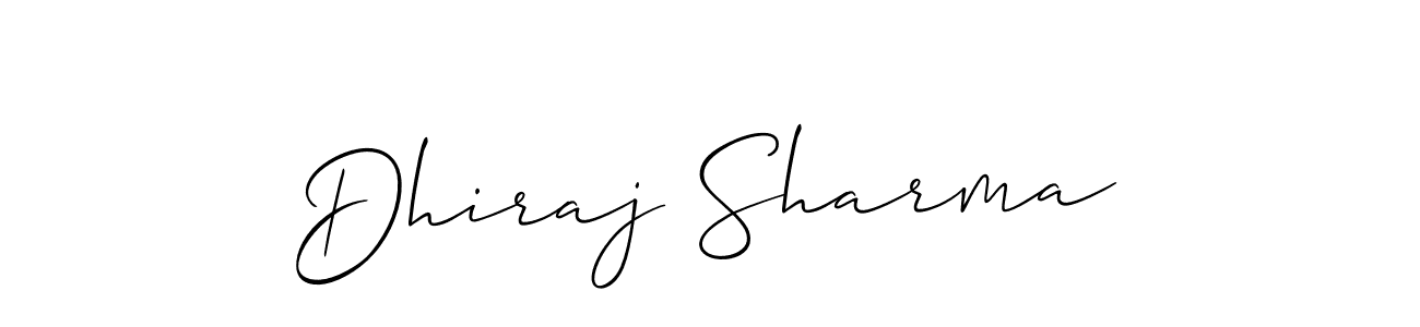 How to make Dhiraj Sharma name signature. Use Allison_Script style for creating short signs online. This is the latest handwritten sign. Dhiraj Sharma signature style 2 images and pictures png