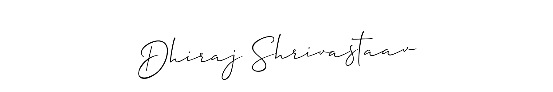 How to make Dhiraj Shrivastaav signature? Allison_Script is a professional autograph style. Create handwritten signature for Dhiraj Shrivastaav name. Dhiraj Shrivastaav signature style 2 images and pictures png