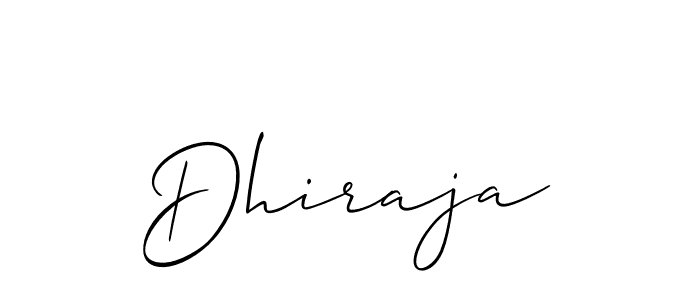 How to make Dhiraja signature? Allison_Script is a professional autograph style. Create handwritten signature for Dhiraja name. Dhiraja signature style 2 images and pictures png