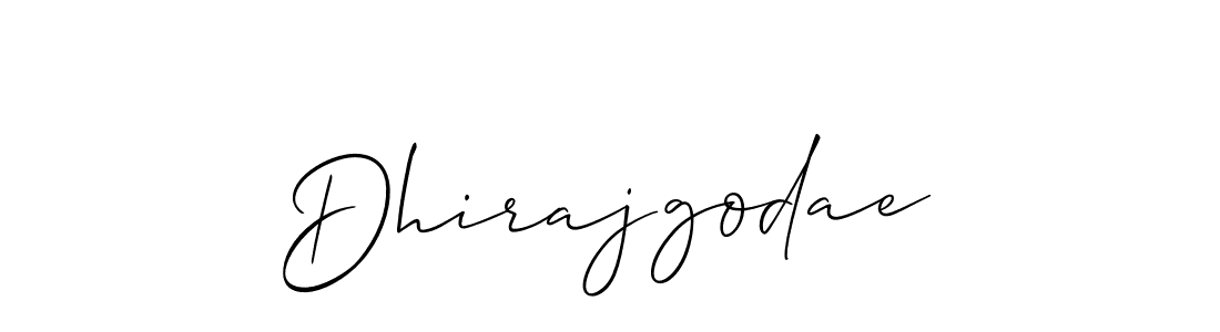 Make a short Dhirajgodae signature style. Manage your documents anywhere anytime using Allison_Script. Create and add eSignatures, submit forms, share and send files easily. Dhirajgodae signature style 2 images and pictures png