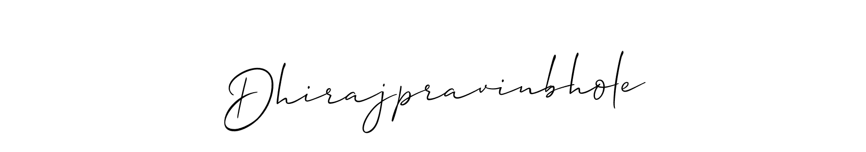 Use a signature maker to create a handwritten signature online. With this signature software, you can design (Allison_Script) your own signature for name Dhirajpravinbhole. Dhirajpravinbhole signature style 2 images and pictures png