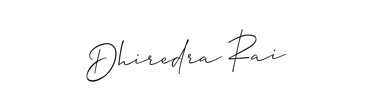 How to make Dhiredra Rai signature? Allison_Script is a professional autograph style. Create handwritten signature for Dhiredra Rai name. Dhiredra Rai signature style 2 images and pictures png