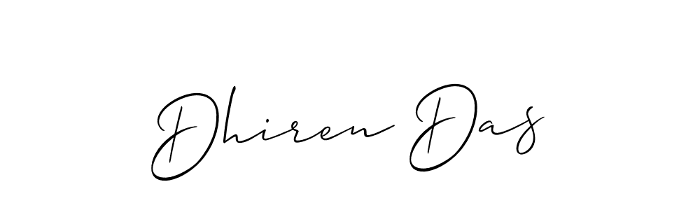 You should practise on your own different ways (Allison_Script) to write your name (Dhiren Das) in signature. don't let someone else do it for you. Dhiren Das signature style 2 images and pictures png