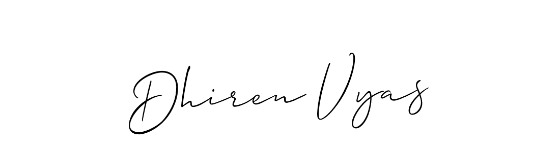 Make a beautiful signature design for name Dhiren Vyas. Use this online signature maker to create a handwritten signature for free. Dhiren Vyas signature style 2 images and pictures png