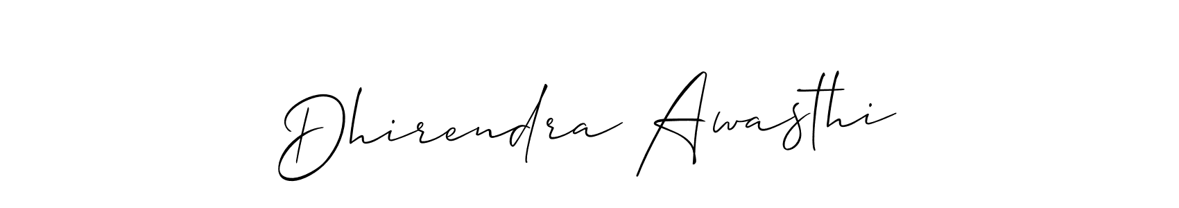 Make a short Dhirendra Awasthi signature style. Manage your documents anywhere anytime using Allison_Script. Create and add eSignatures, submit forms, share and send files easily. Dhirendra Awasthi signature style 2 images and pictures png