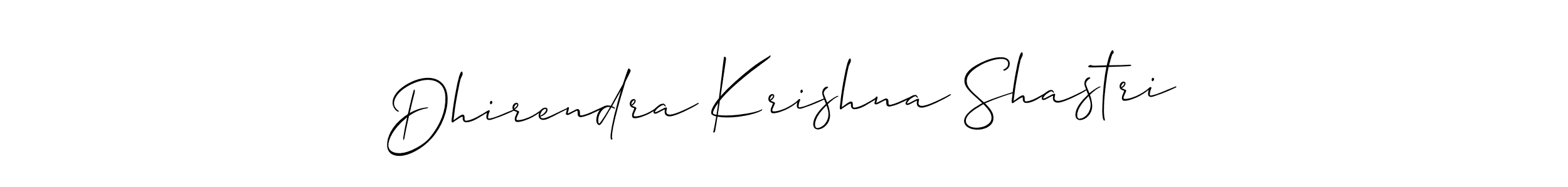 Design your own signature with our free online signature maker. With this signature software, you can create a handwritten (Allison_Script) signature for name Dhirendra Krishna Shastri. Dhirendra Krishna Shastri signature style 2 images and pictures png