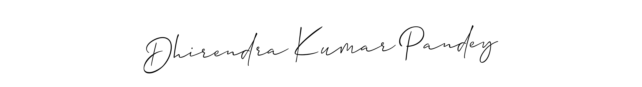 How to make Dhirendra Kumar Pandey signature? Allison_Script is a professional autograph style. Create handwritten signature for Dhirendra Kumar Pandey name. Dhirendra Kumar Pandey signature style 2 images and pictures png