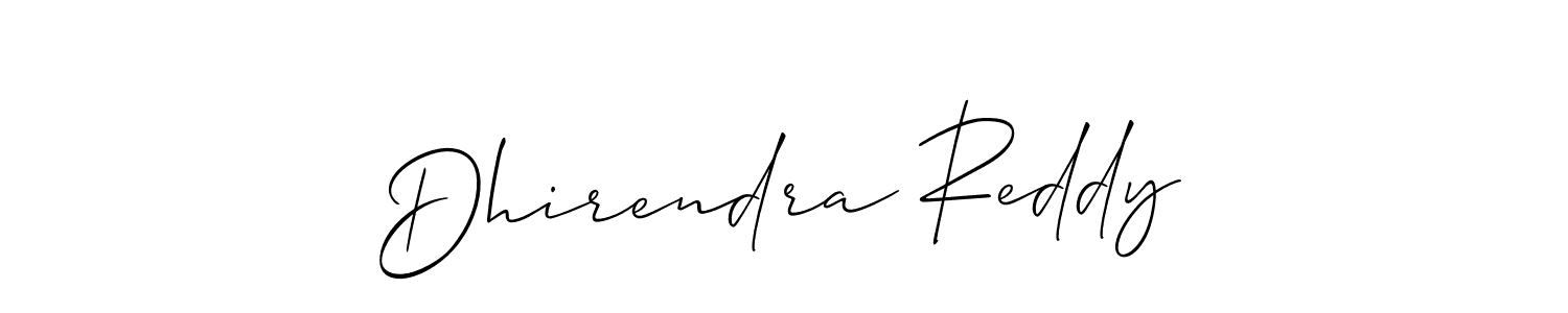 Design your own signature with our free online signature maker. With this signature software, you can create a handwritten (Allison_Script) signature for name Dhirendra Reddy. Dhirendra Reddy signature style 2 images and pictures png