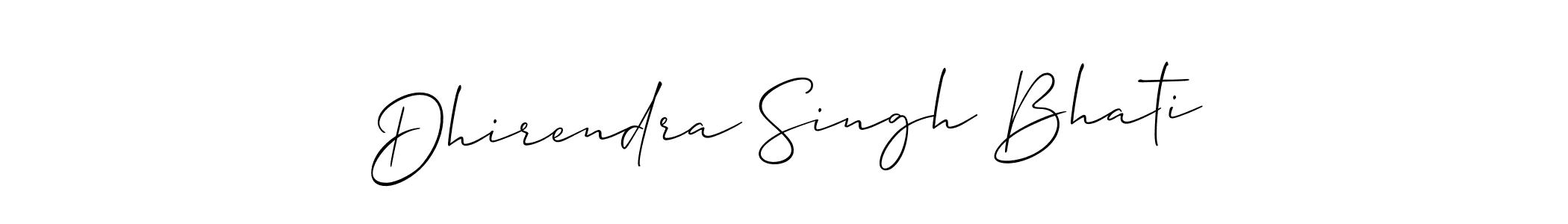 Make a beautiful signature design for name Dhirendra Singh Bhati. With this signature (Allison_Script) style, you can create a handwritten signature for free. Dhirendra Singh Bhati signature style 2 images and pictures png