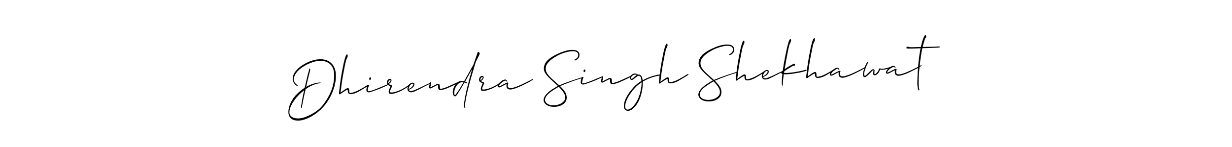 Create a beautiful signature design for name Dhirendra Singh Shekhawat. With this signature (Allison_Script) fonts, you can make a handwritten signature for free. Dhirendra Singh Shekhawat signature style 2 images and pictures png